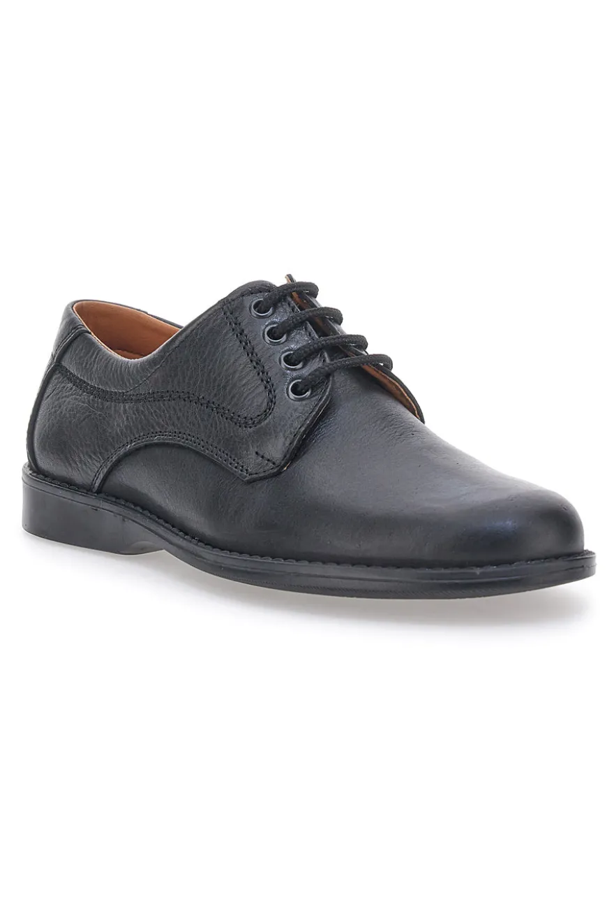 Scarpe Stringate Nere In Nabuk Made In Italy Jerpoint 1