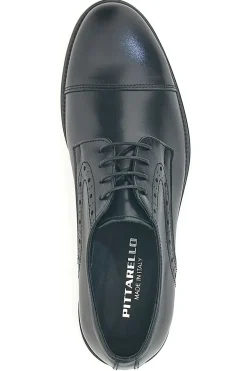 Scarpe Stringate Nere In Vera Pelle Made In Italy Pittarello 7715