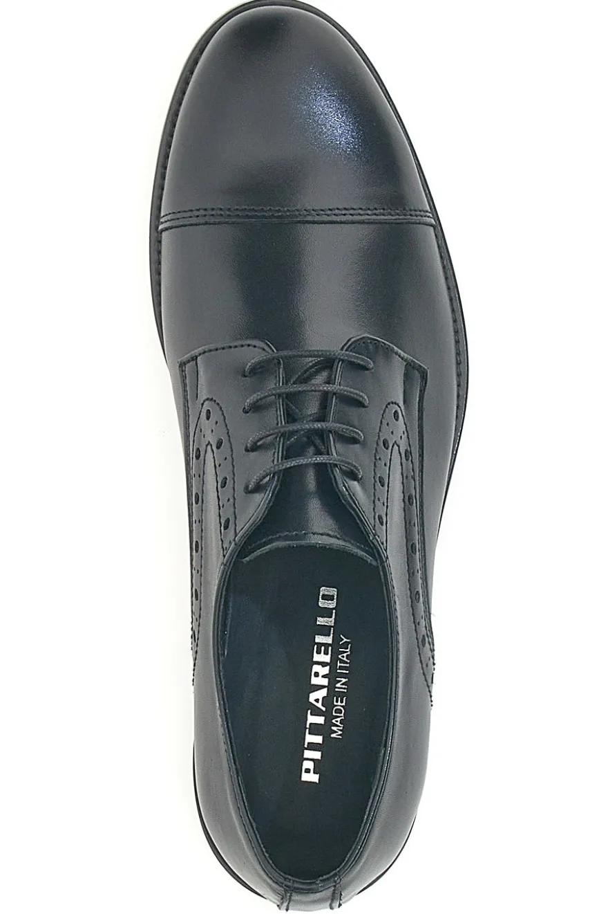Scarpe Stringate Nere In Vera Pelle Made In Italy Pittarello 7715
