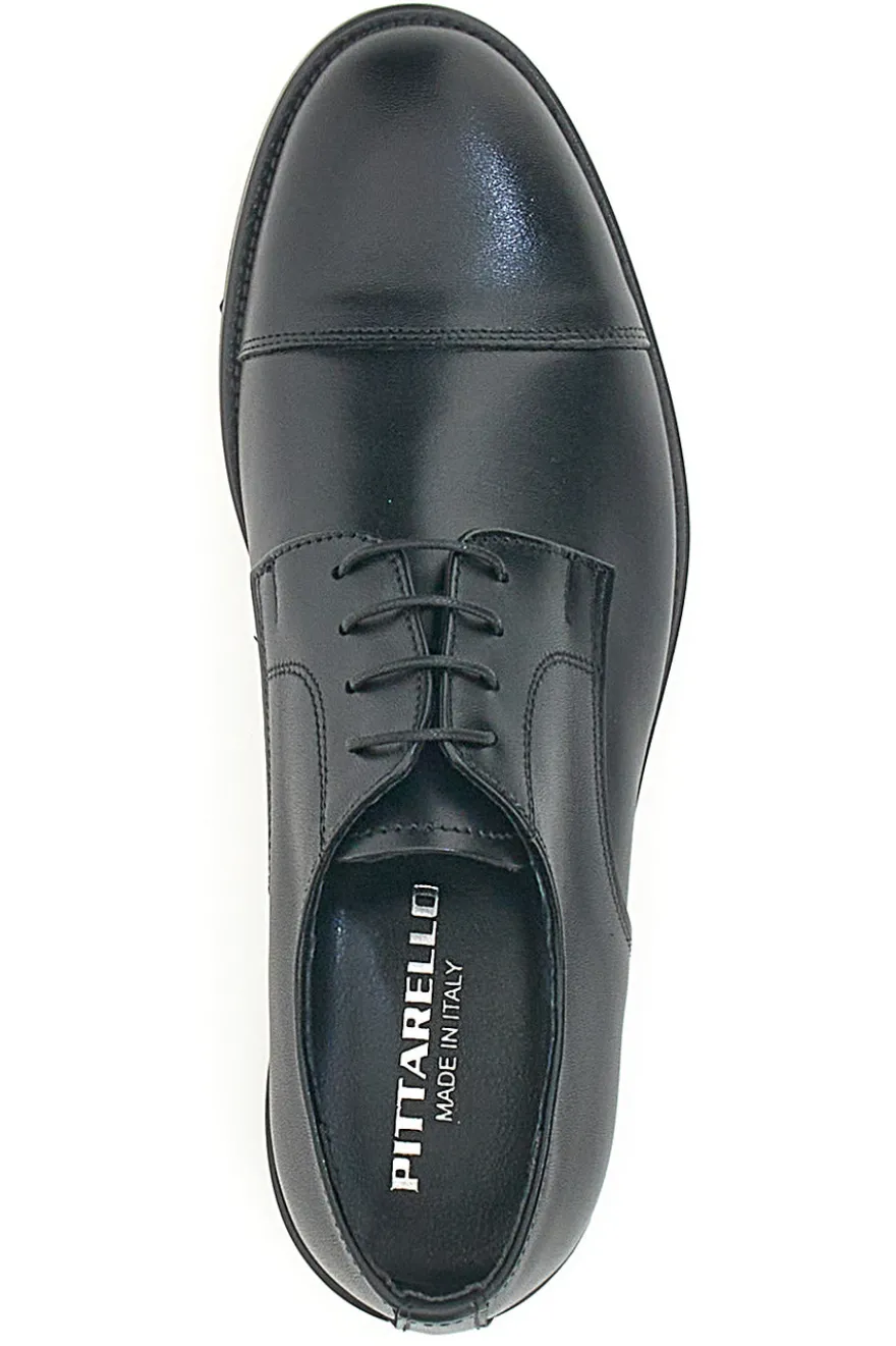 Scarpe Stringate Nere Vera Pelle Pittarello 7705