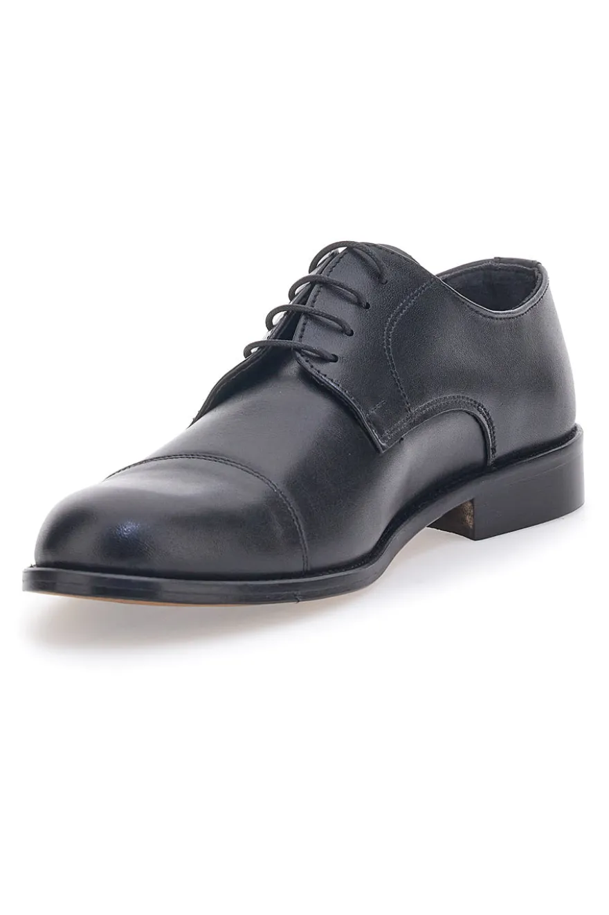 Scarpe Stringate Nere Vera Pelle Pittarello 7705