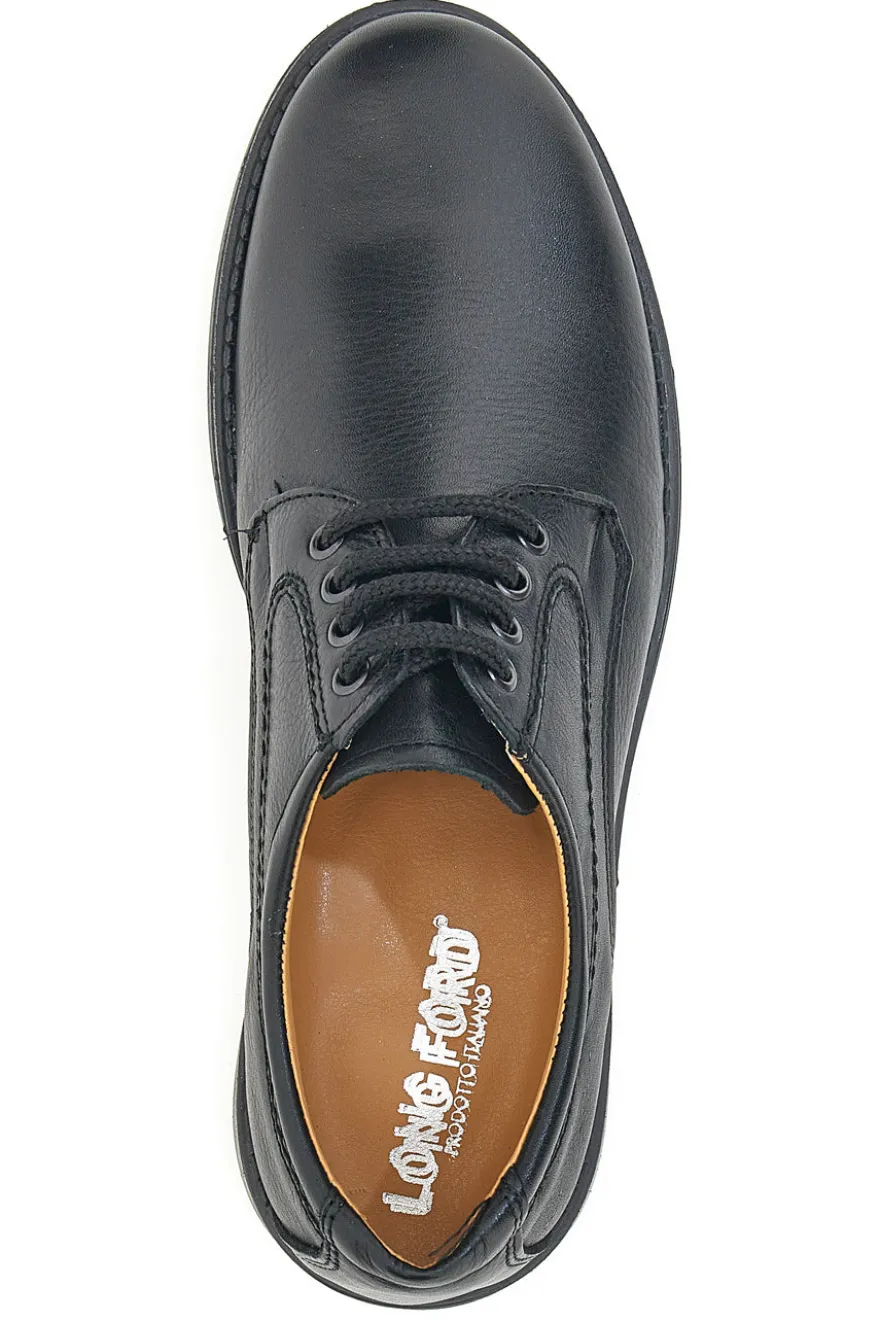 Scarpe Stringate Nere Vera Pelle Longford 1