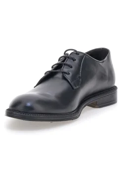 Scarpe stringate nere vera pelle artigianali Pittarello plus 1145