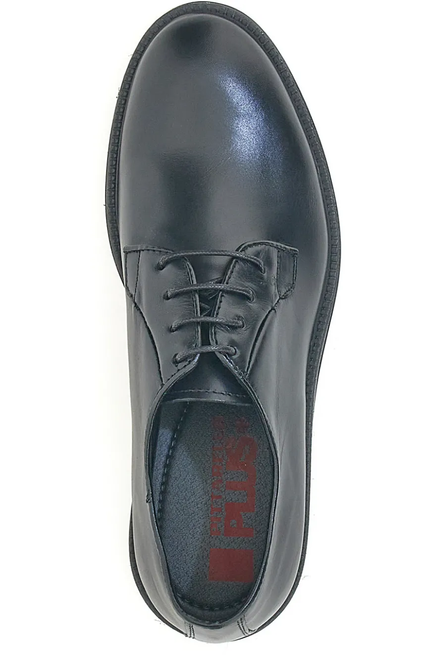 Scarpe stringate nere vera pelle artigianali Pittarello plus 1145