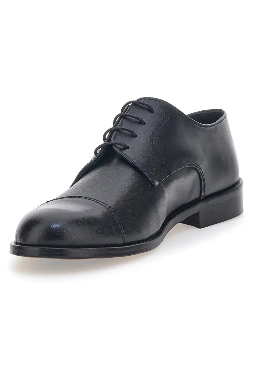 Scarpe Stringate Nere Vera Pelle Pittarello 7715