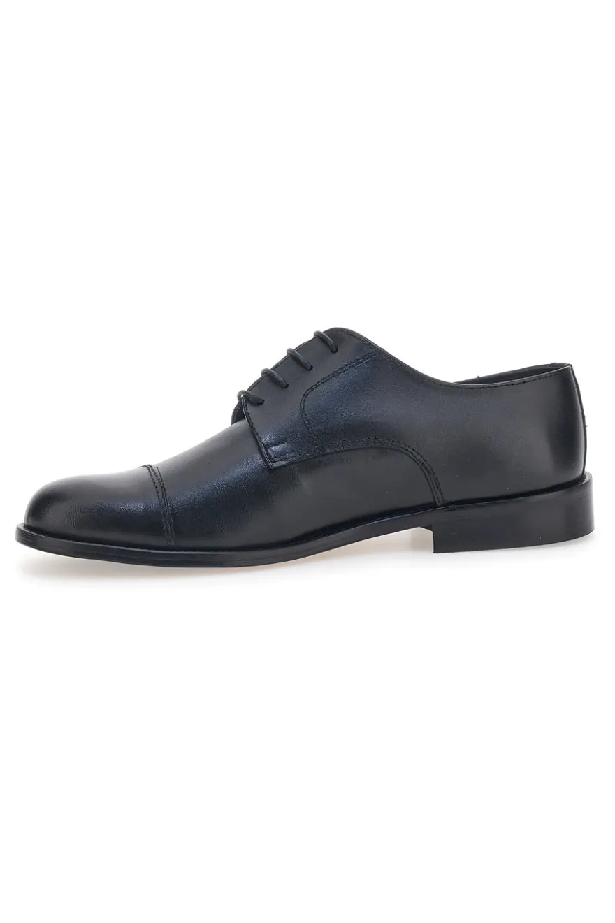 Scarpe Stringate Nere Vera Pelle Pittarello 7715