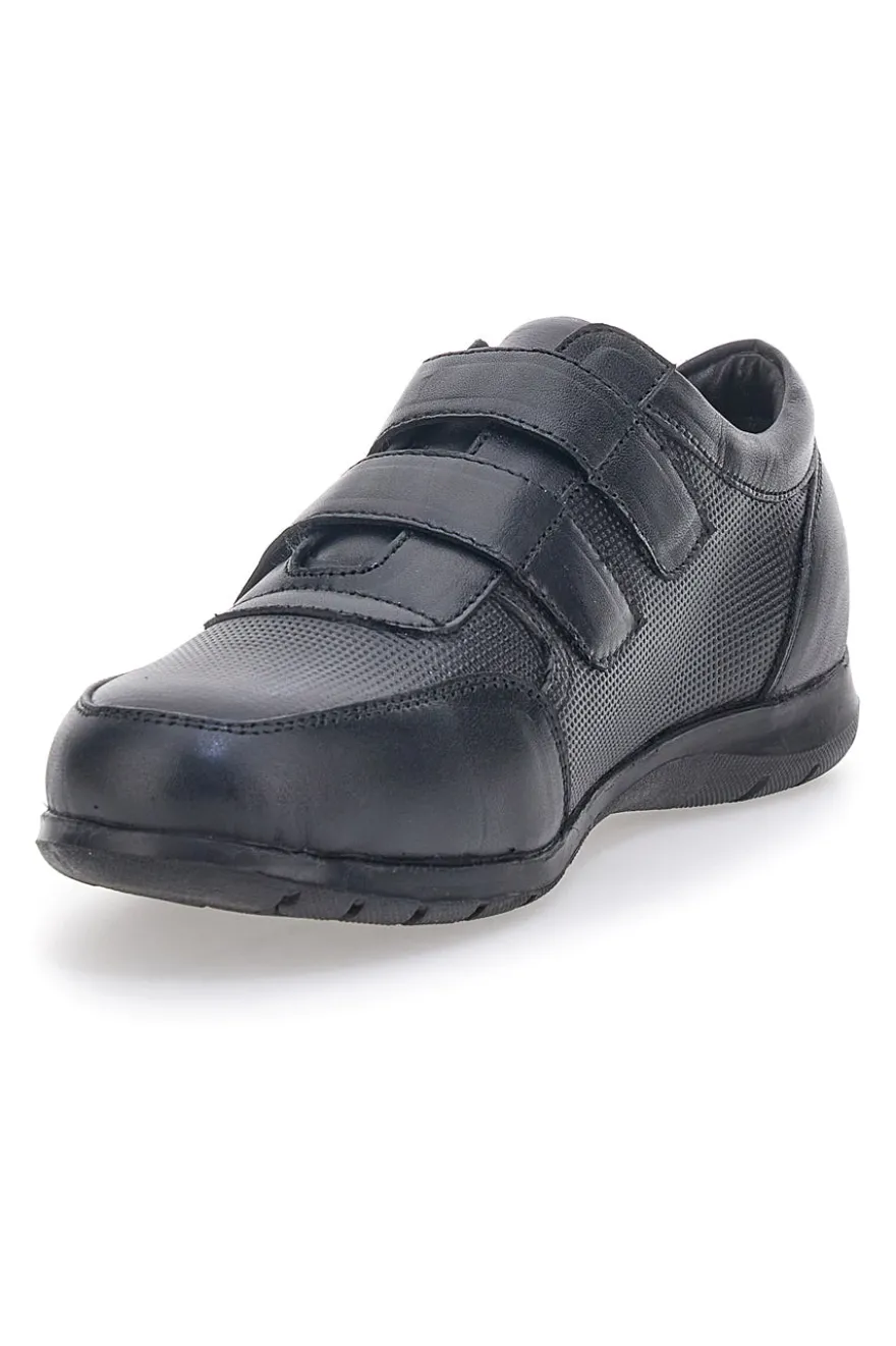 Scarpe Stringate Nero In Vera Pelle Doppio Strappo Max Dillan 458