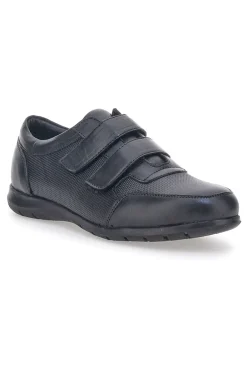 Scarpe Stringate Nero In Vera Pelle Doppio Strappo Max Dillan 458