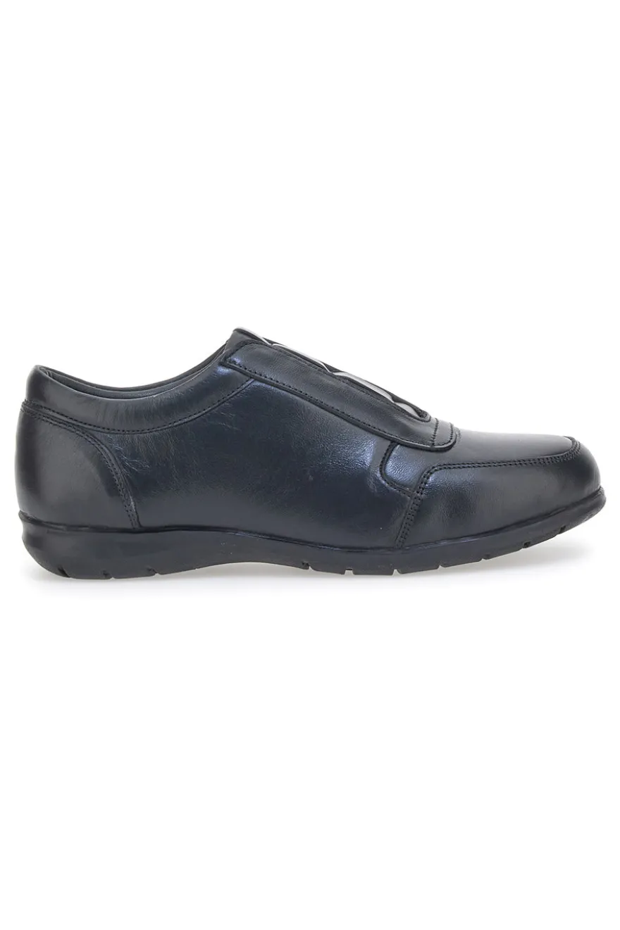 Scarpe Stringate No Laces Max Dillan 859 Nero Vera Pelle
