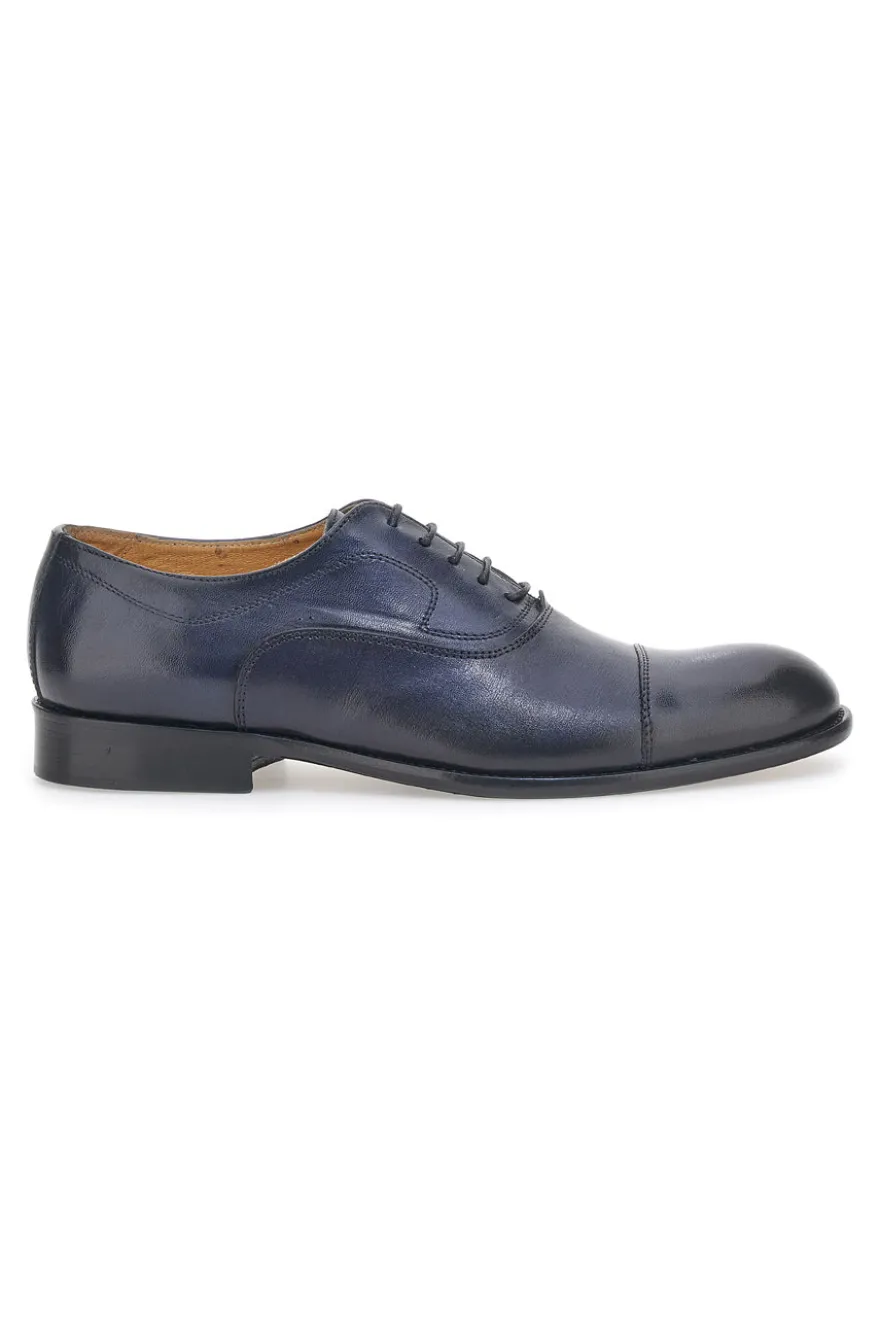 Scarpe Stringate Pittarello Plus 731 Blu Vera Pelle