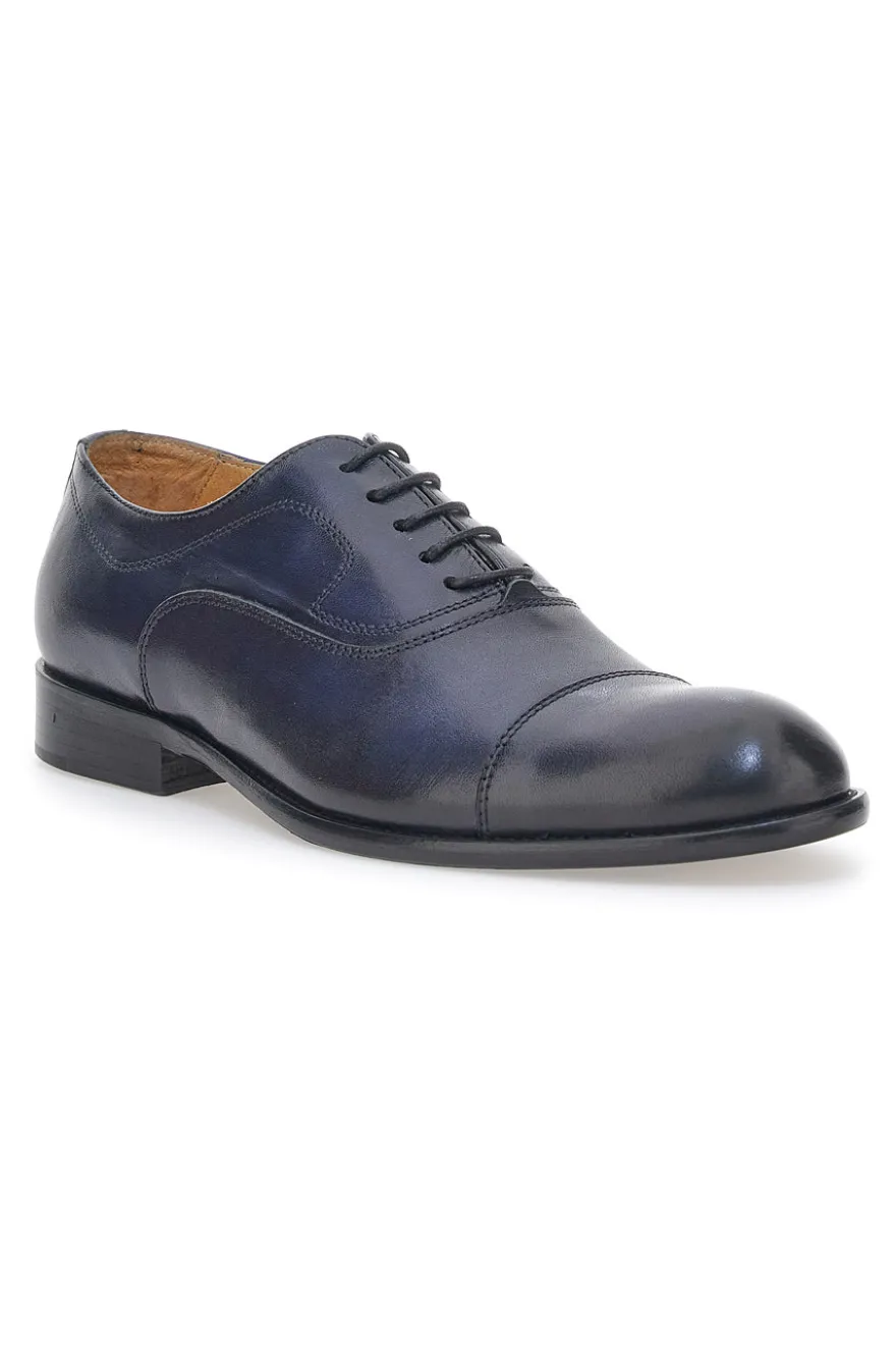 Scarpe Stringate Pittarello Plus 731 Blu Vera Pelle