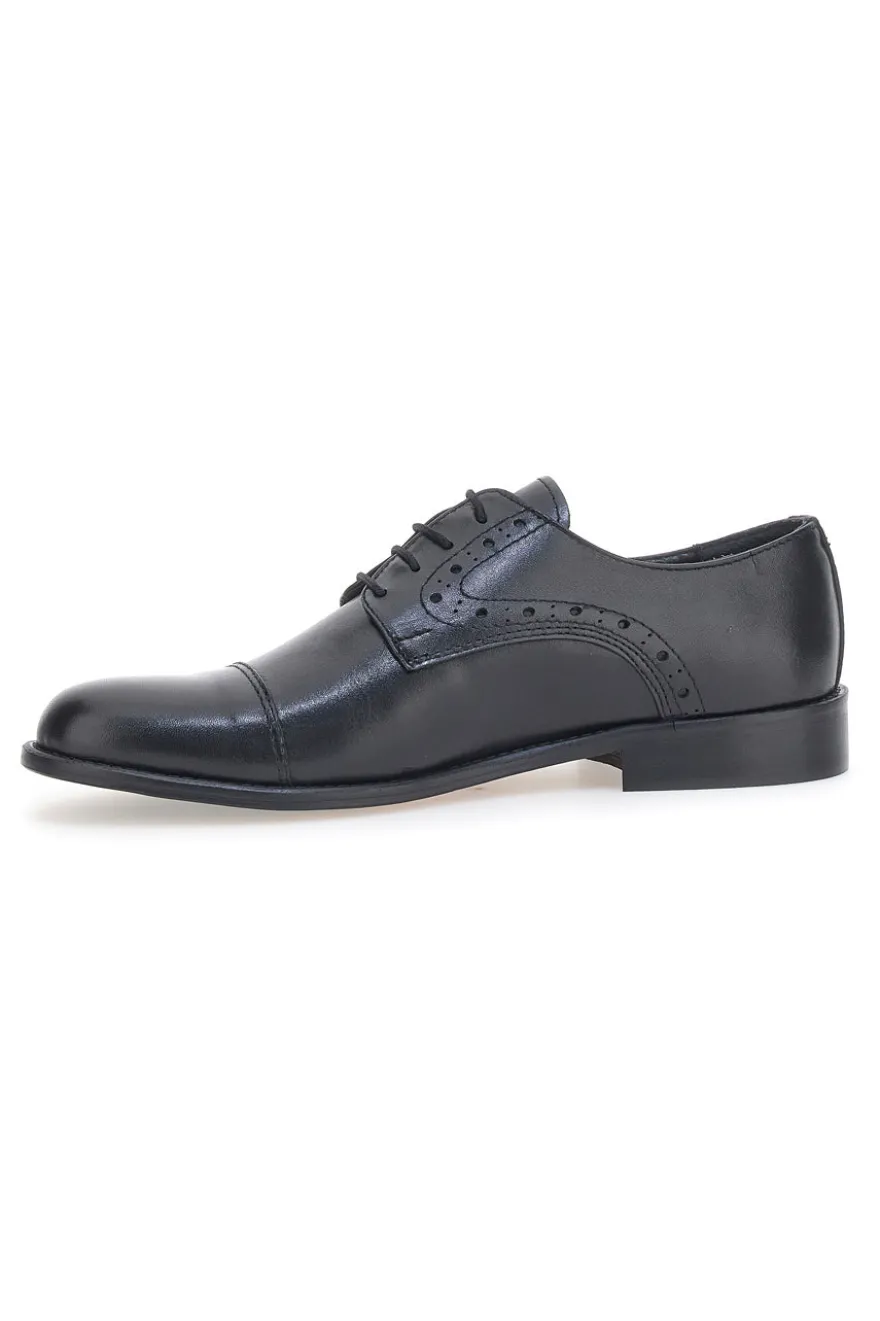 Scarpe Stringate Pittarello 7715 Nere Vera Pelle