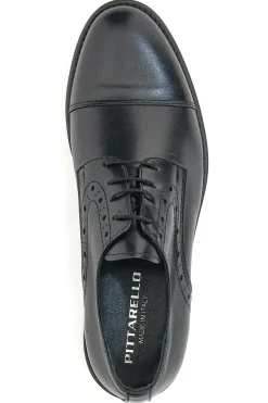Scarpe Stringate Pittarello 7715 Nere Vera Pelle