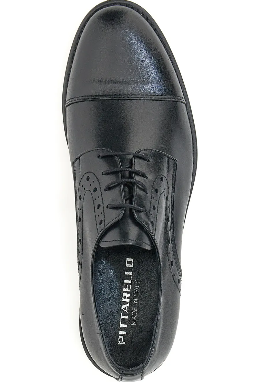 Scarpe Stringate Pittarello 7715 Nere Vera Pelle