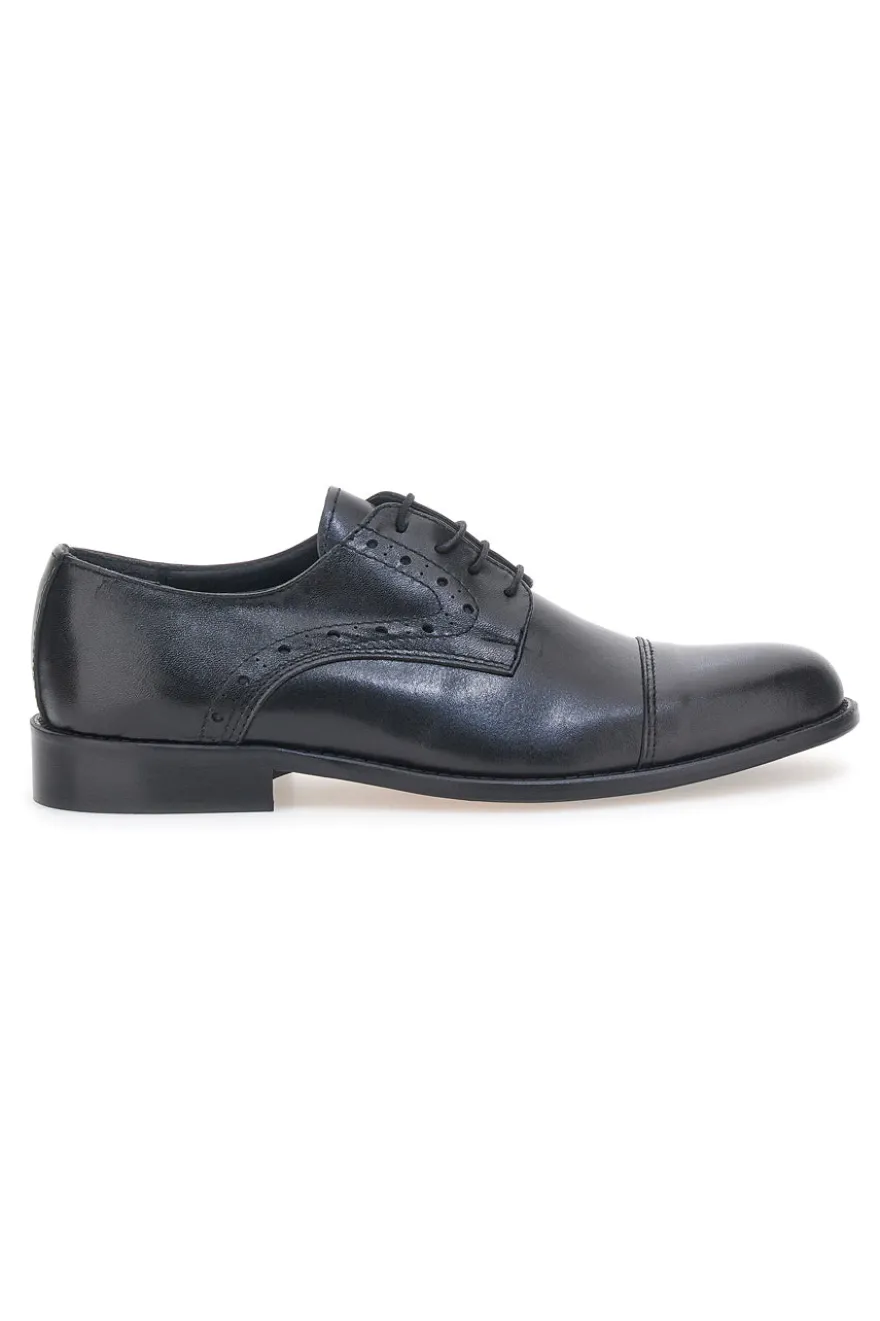 Scarpe Stringate Pittarello 7715 Nere Vera Pelle