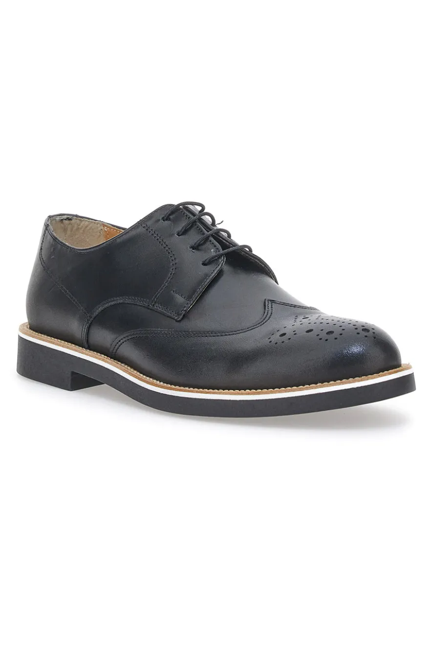 Scarpe Stringate Pittarello 995 Nere Vera Pelle