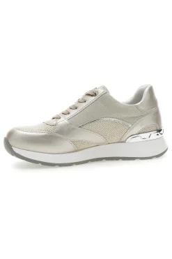 Scarpe Stringate Platino con Cerniera Laterale INBLU 416 IN