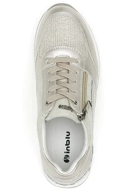 Scarpe Stringate Platino con Cerniera Laterale INBLU 416 IN