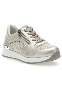 Scarpe Stringate Platino con Cerniera Laterale INBLU 416 IN