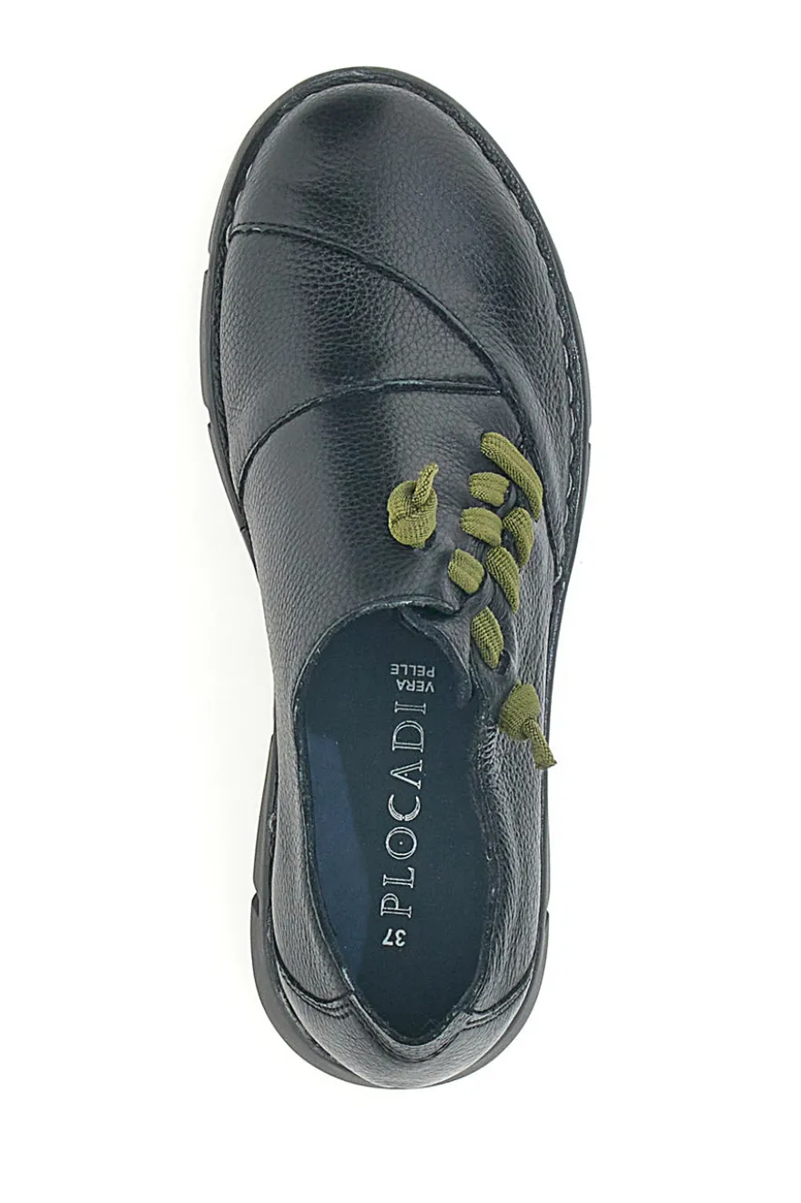 Scarpe Stringate Plocadi 17569 Nere Vera Pelle