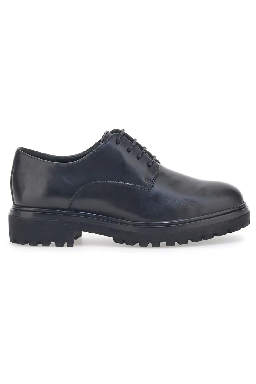 Scarpe Stringate Plocadi 17633 Nere Vera Pelle