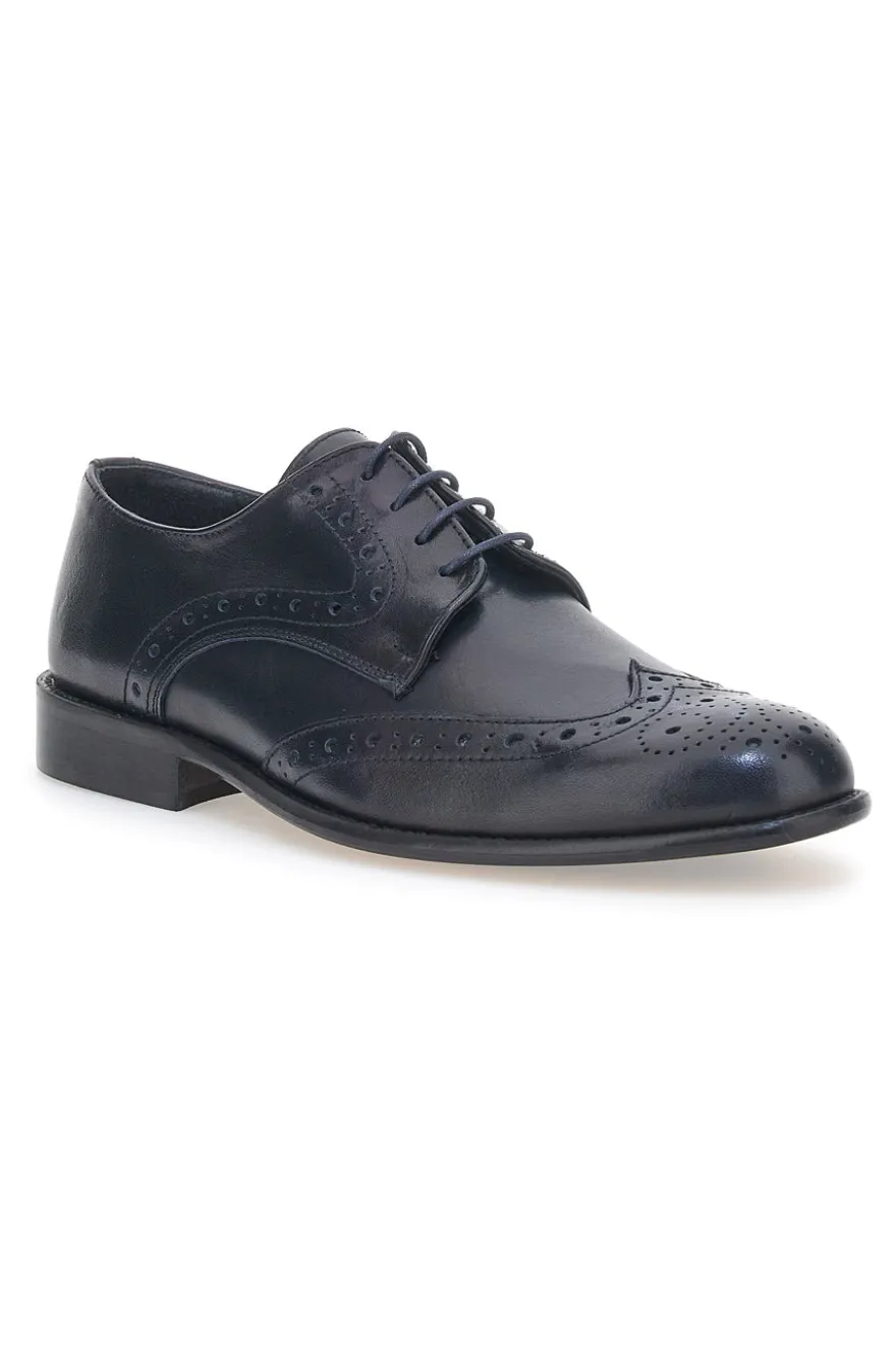 Scarpe stringate Stile Inglese Pittarello 7710 Blu in pelle