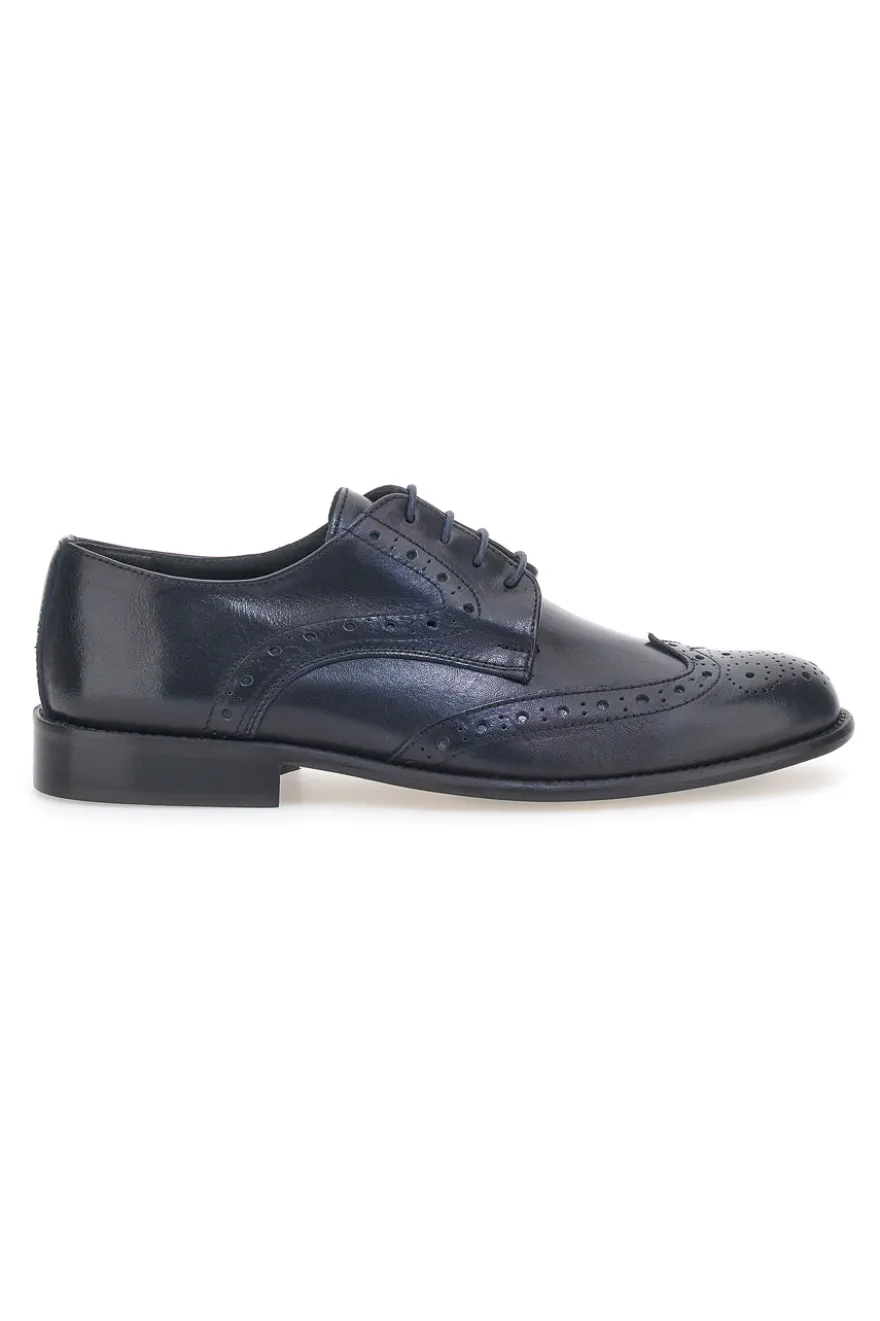 Scarpe stringate Stile Inglese Pittarello 7710 Blu in pelle