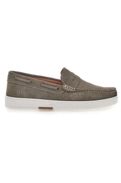 Scarpe Stringate Taupe In Vera Pelle Scamosciata Max Dillan 420