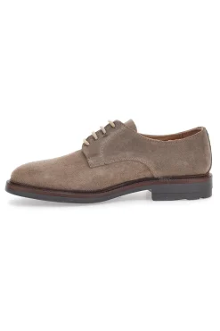 Scarpe Stringate Taupe In Vera Pelle Pittarello 6526