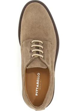 Scarpe Stringate Taupe In Vera Pelle Pittarello 6526