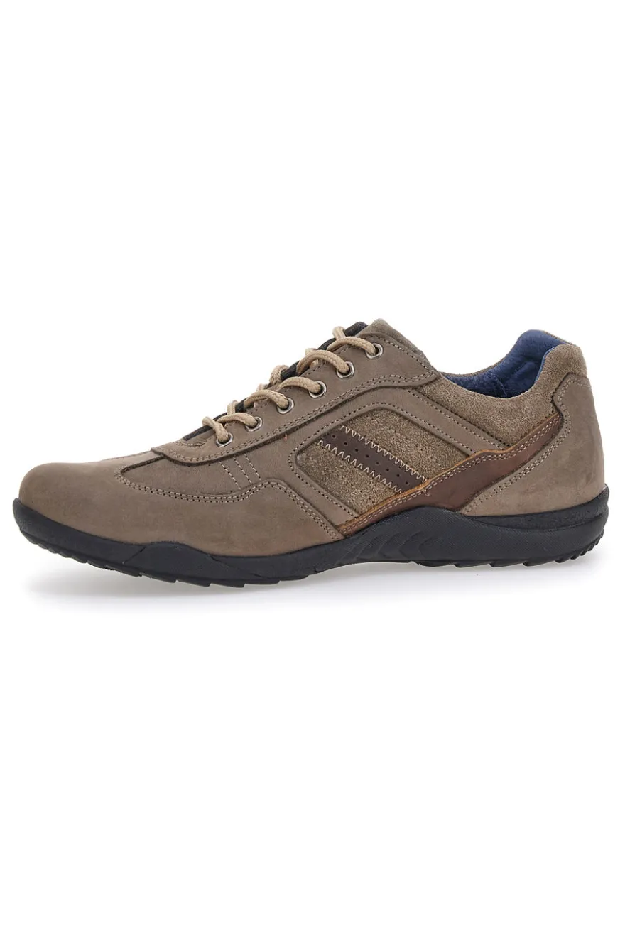 Scarpe Stringate Taupe In Vera Pelle Pittarello Eco 7016