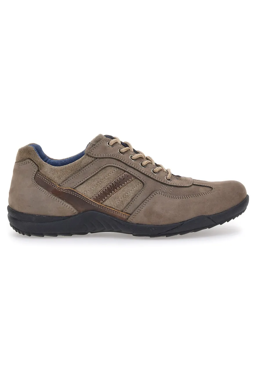 Scarpe Stringate Taupe In Vera Pelle Pittarello Eco 7016