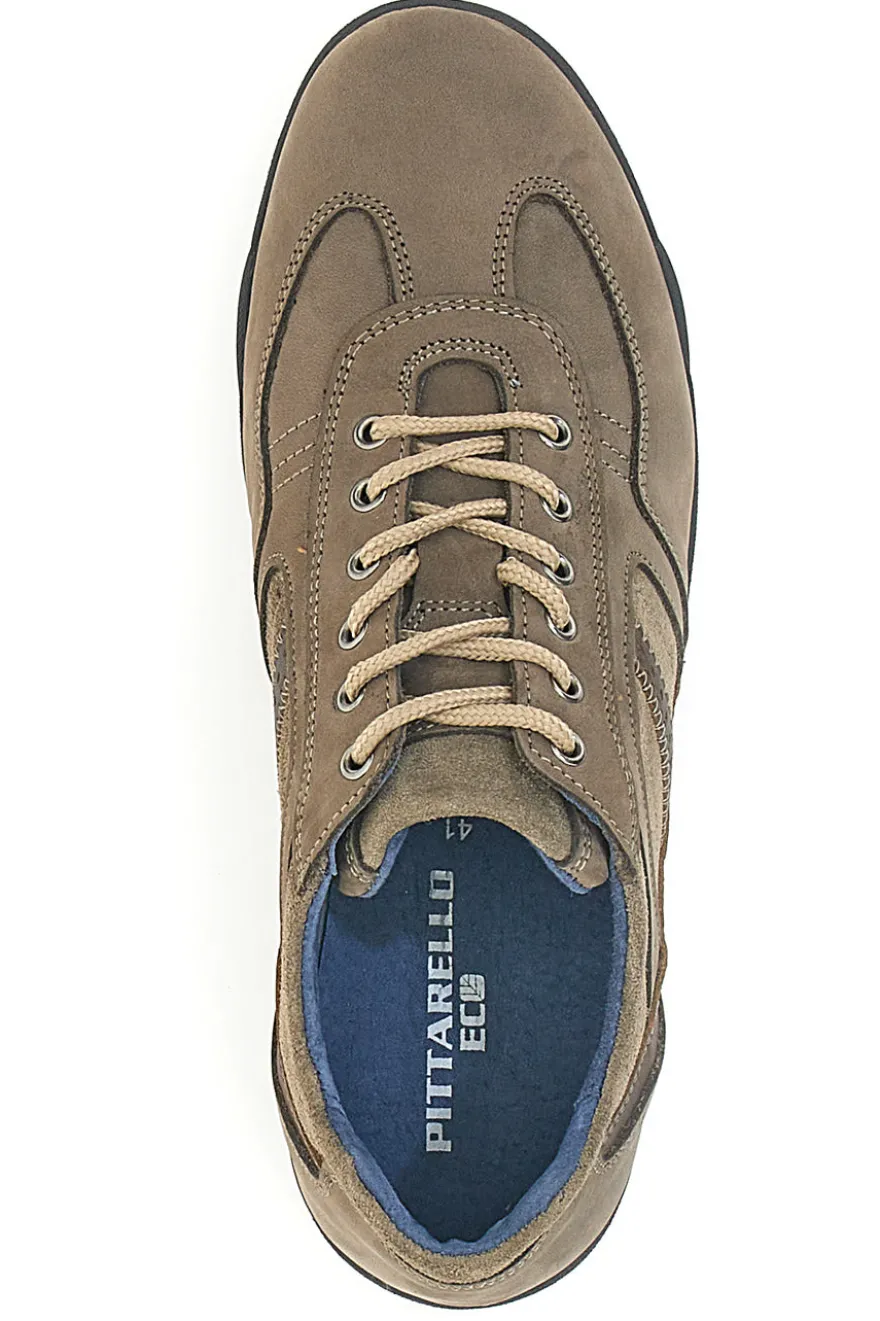 Scarpe Stringate Taupe In Vera Pelle Pittarello Eco 7016
