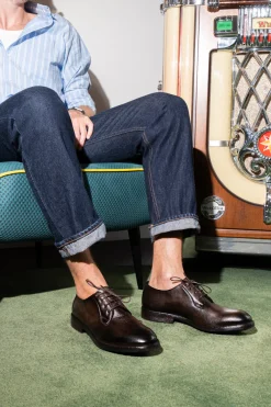Scarpe stringate testa di moro in vera pelle eleganti Pittarello Plus 1115
