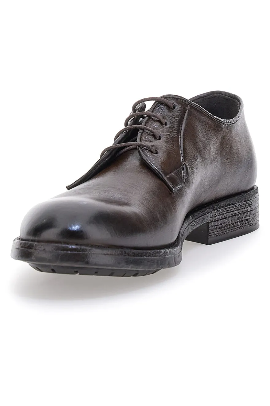 Scarpe stringate testa di moro in vera pelle eleganti Pittarello Plus 1115