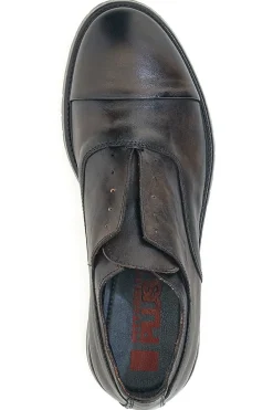 Scarpe stringate testa di moro in vera pelle con fascia elastica Pittarello Plus 1715P