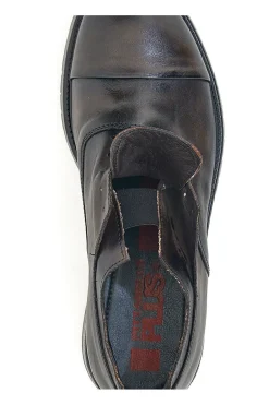 Scarpe stringate testa di moro in vera pelle con fascia elastica Pittarello Plus 1715P