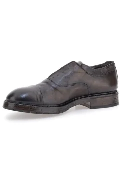 Scarpe stringate testa di moro in vera pelle con fascia elastica Pittarello Plus 1715P