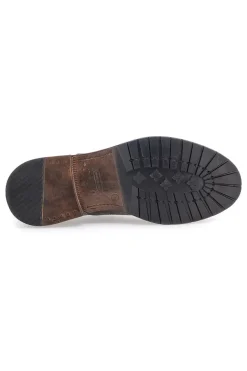 Scarpe stringate testa di moro in vera pelle con fascia elastica Pittarello Plus 1715P