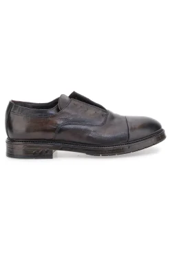 Scarpe stringate testa di moro in vera pelle con fascia elastica Pittarello Plus 1715P