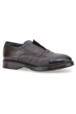 Scarpe stringate testa di moro in vera pelle con fascia elastica Pittarello Plus 1715P