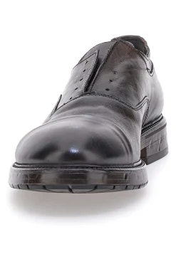 Scarpe stringate testa di moro in vera pelle con fascia elastica Pittarello Plus 1715P