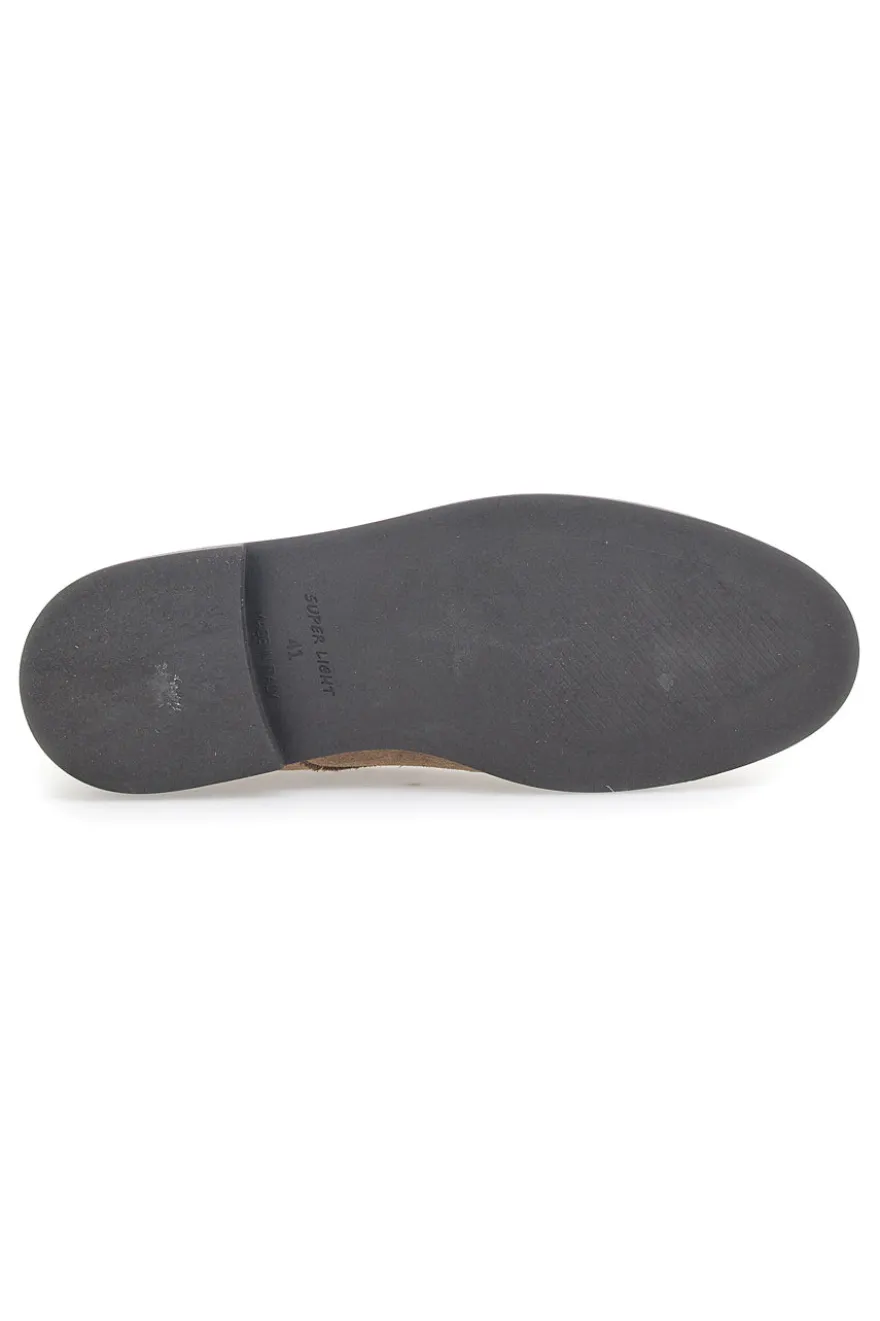 Scarpe Stringate Tortora In Pelle Scamosciata Pittarello 8025