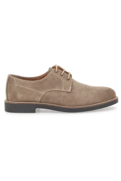 Scarpe Stringate Tortora In Pelle Scamosciata Pittarello 8025