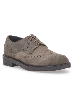 Scarpe Stringate Tortora In Pelle Scamosciata Longford 595