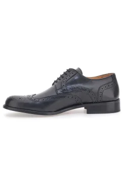 Scarpe Stringate Vera Pelle Nera Pittarello Plus 610
