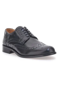 Scarpe Stringate Vera Pelle Nera Pittarello Plus 610