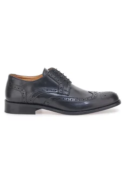 Scarpe Stringate Vera Pelle Nera Pittarello Plus 610