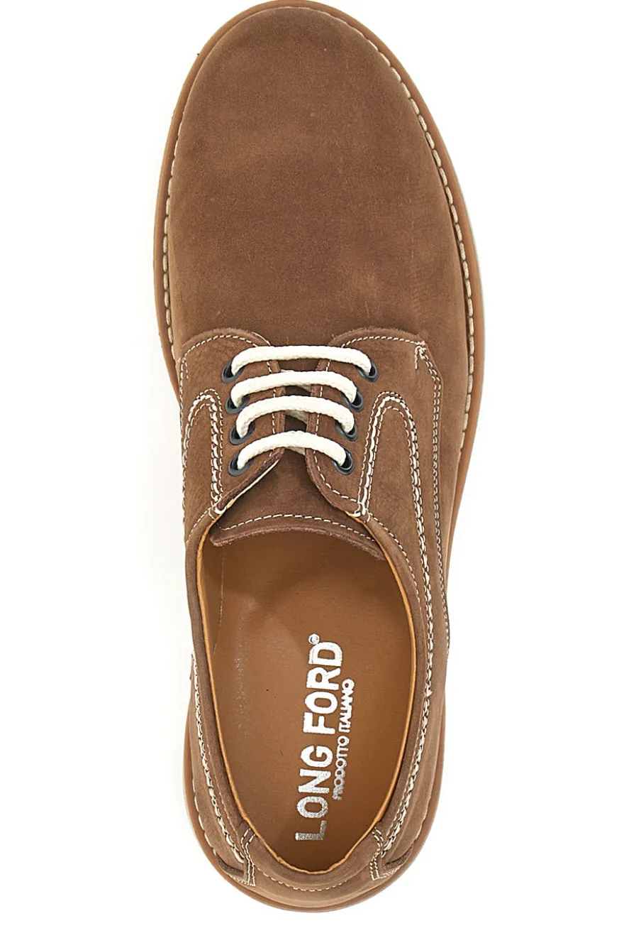 Scarpe Stringate Vera Pelle Cognac Longford 1