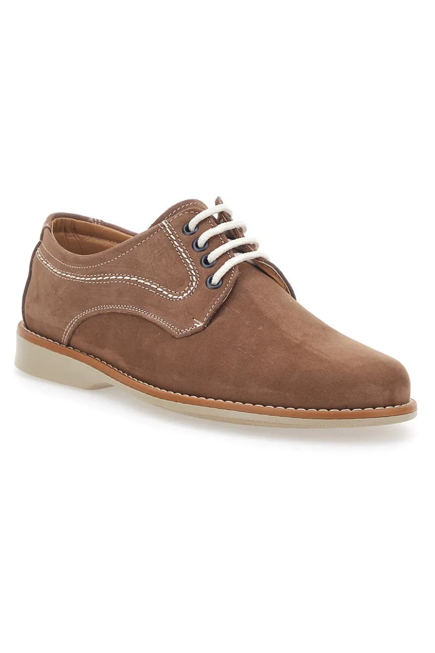 Scarpe Stringate Vera Pelle Cognac Longford 1
